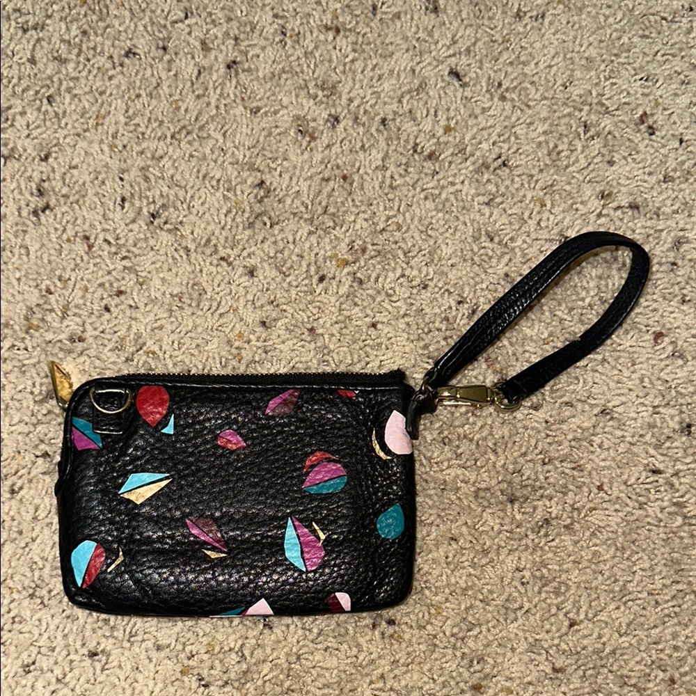 Fossil Black Wristlet With Multicolor Accents - image 3